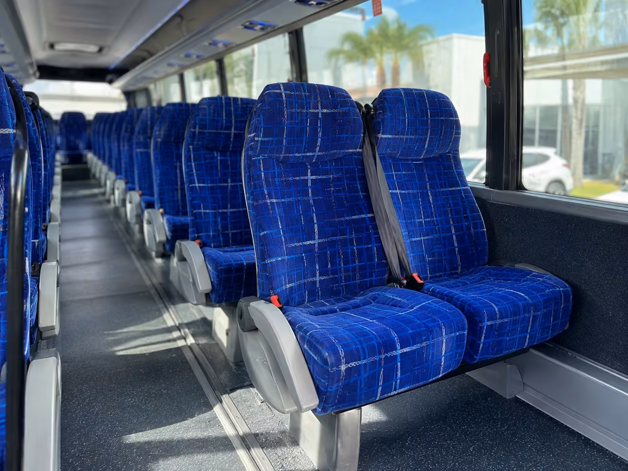 40 56 passenger charter bus inside